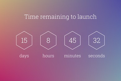 countdown web site vector flat template digital clock timer background for coming soon or under construction design
