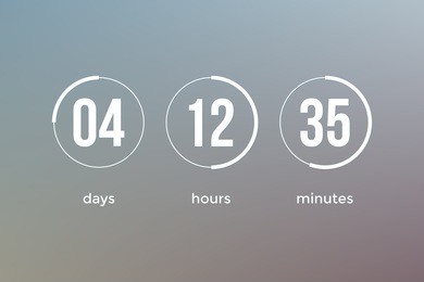 countdown web site vector flat template digital clock timer background for coming soon or under construction design