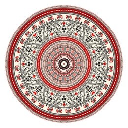 traditional romanian round decorative element, folk art