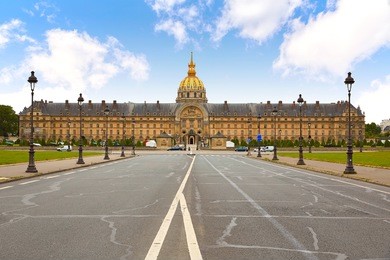 les invalides facade in paris at france