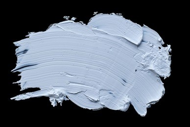 white grunge brush strokes paint on black background