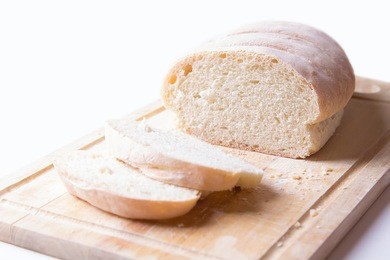 wheat homemade fresh bread, selective focus