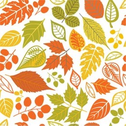 autumnal seamless pattern with leaf