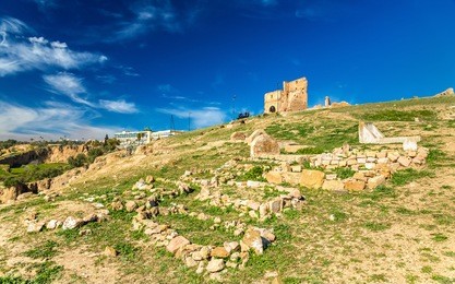 cemetery at the marinid tombs in fes - morocco