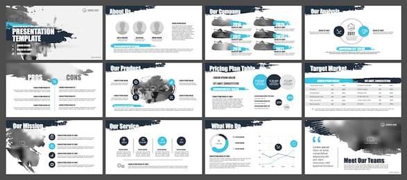 blue and black elements for presentation templates on a white background. use in presentation, flyer and leaflet, corporate report, marketing, advertising, annual report, banner.