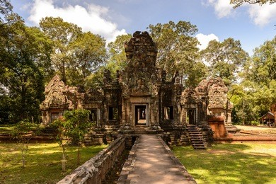 chau say tevoda, one of a pair of hindu temples built during the reign of suryavarman ii at angkor, cambodia