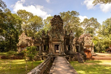 chau say tevoda, one of a pair of hindu temples built during the reign of suryavarman ii at angkor, cambodia