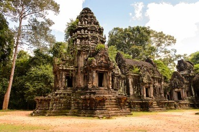 thommanon temole, one of a pair of hindu temples built during the reign of suryavarman ii at angkor, cambodia. unesco world heritage