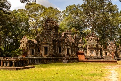chau say tevoda, one of a pair of hindu temples built during the reign of suryavarman ii at angkor, cambodia