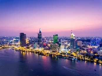 ho chi minh city view at night