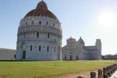 battistero di san giovanni, cattedrale di pisa and torre di pisa (leaning tower of pisa)