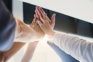 hands of success startup business teamwork.teamwork togetherness collaboration concept