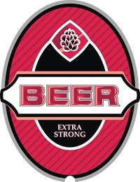 beer label red