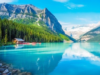 beautiful nature of lake louise in banff national park, canada