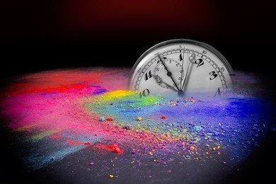 time watch in cosmic space