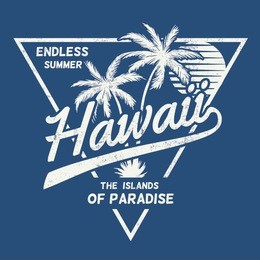 80's style vintage hawaii print design for t-shirt and other uses