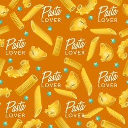 italian pasta seamless pattern : vector illustration 