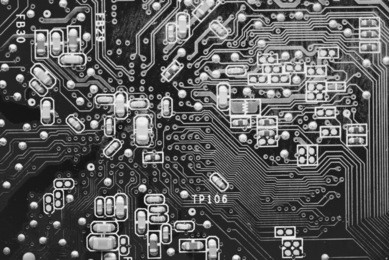 electronic circuit board,modern background concept.black and white effect.