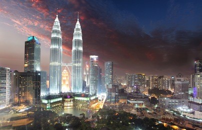 kuala lumpur, malaysia skyline.
