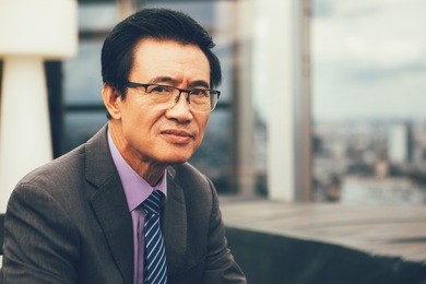 thoughtful senior businessman portrait