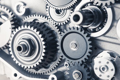 engine gear wheels, industrial background