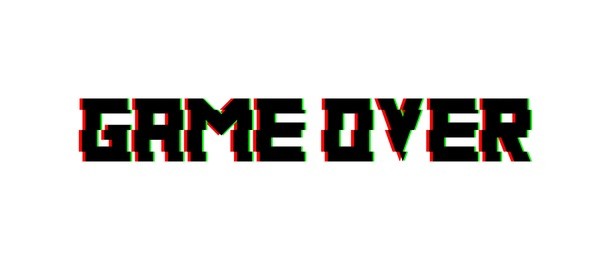 game over glitch design. vector