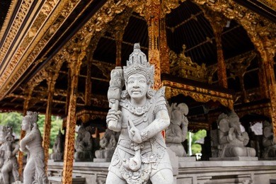 holy spring water tirta empul hindu temple , bali indonesia