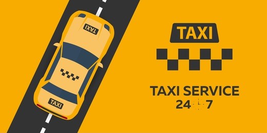 taxi service. taxi car. vector flat illustration