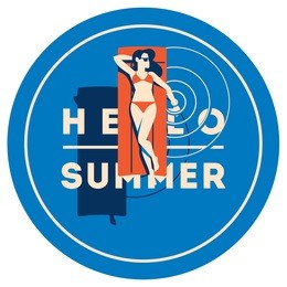 summer holiday and summer camp poster.