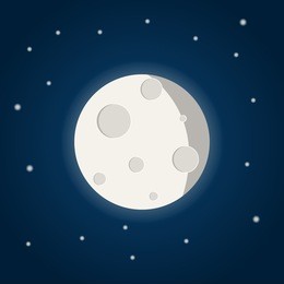 moon on the night sky