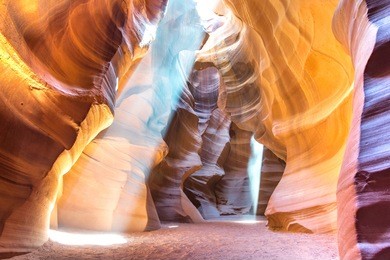 rock formation in antelope canyon in page, arizona, usa