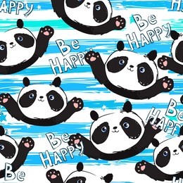 cute panda pattern seamless