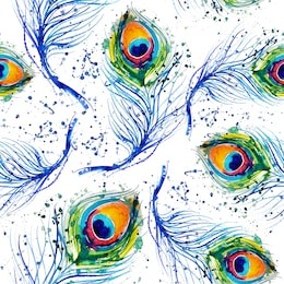 seamless peacock plumage