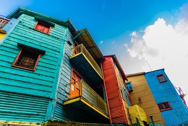 traditional colorful houses on caminito street in la boca neighborhood, buenos aires