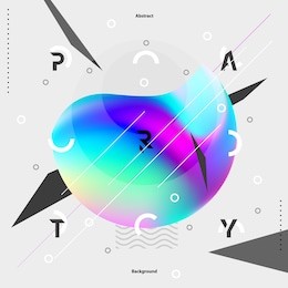 abstract colorful poster for party