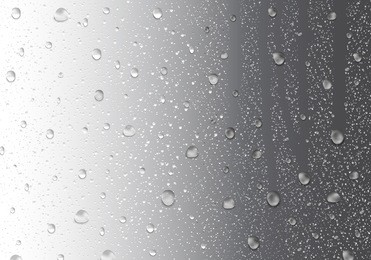 image of raindrops on gray backdrop,rain bubble concept.for web site,poster,placard and wallpaper.realistic photo of water vapor in cold glass of window.close up of autumn abstract background