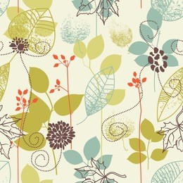 seamless pattern on leaves theme
