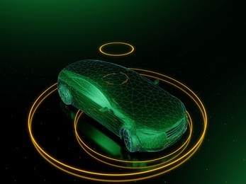 autonomous vehicle car - 3d rendering