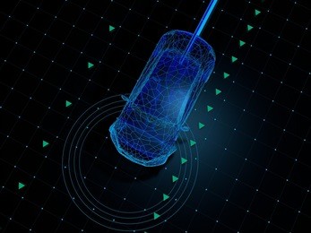 self drive vehicle = 3d rendering