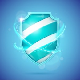 realistic shield, a symbol of protection and reliability. vector illustration.