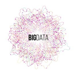 big data visualization. futuristic science/finance infographic design. complex visual data background. abstract data graph. vector illustration.