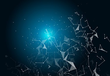 abstract polygonal space background with connecting dots and lines