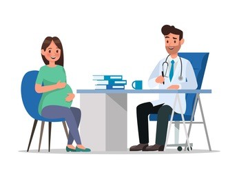 pregnant woman character vector design