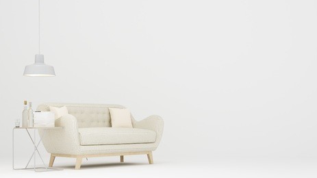 relax space white background -3d rendering