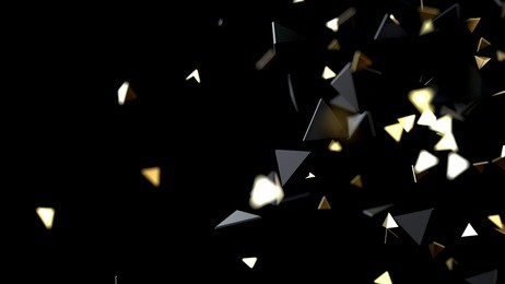 abstract futuristic background with piramid particles. 3d rendering