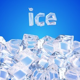 background with ice cubes