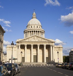 the pantheon of paris facade, france