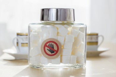glass jar with rafinaty inviolable.