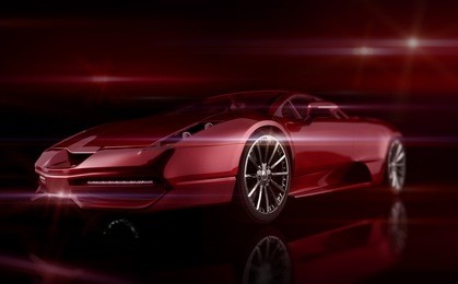 concept car; 3d illustration