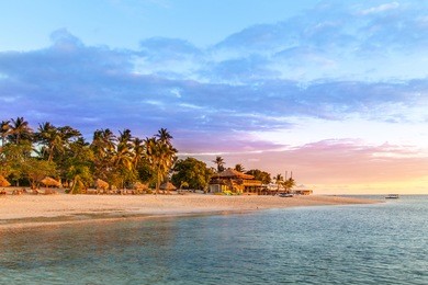 fijian sunset. the magical mamanuca islands in fiji are just stunning.
